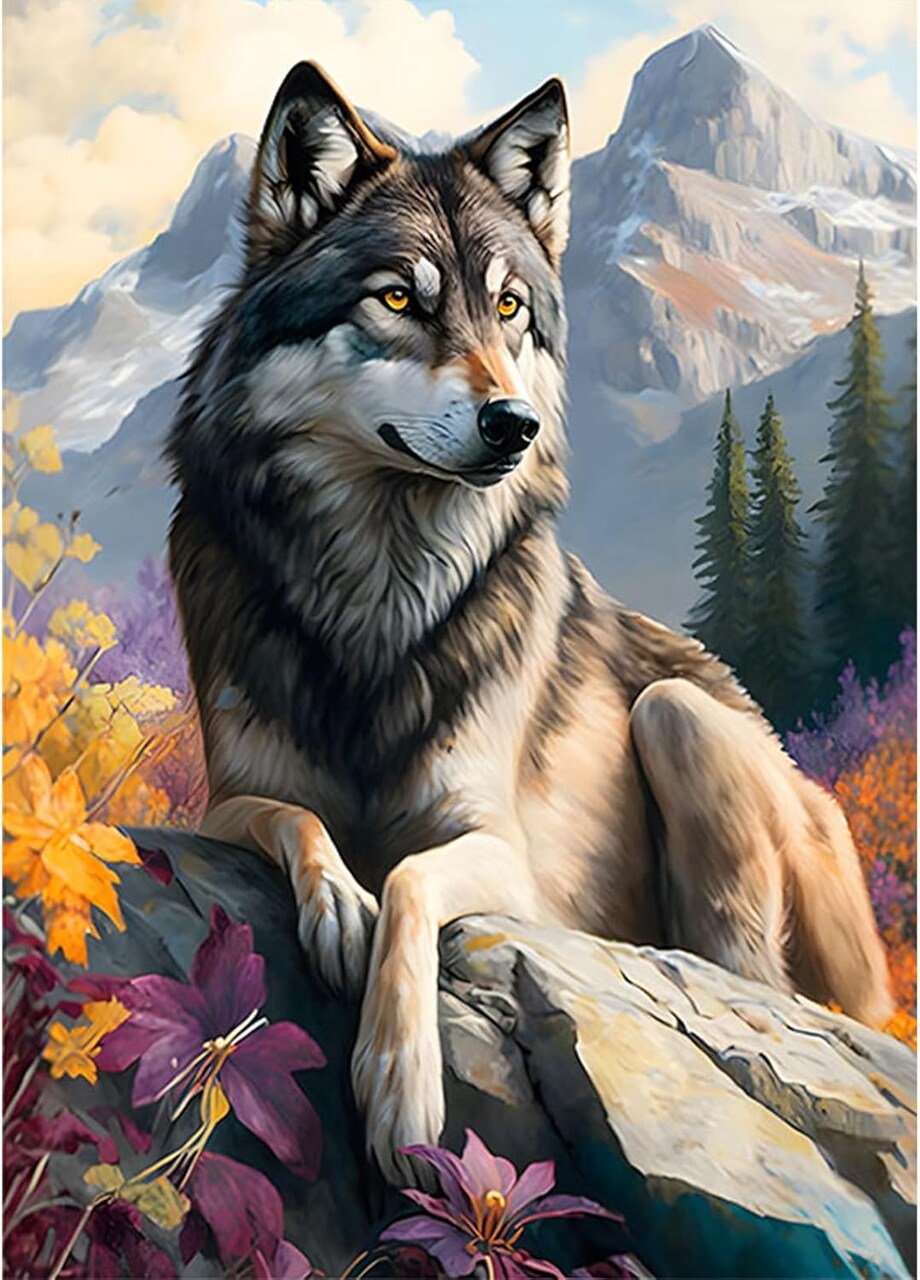 Wolf Diamond Art Kits for Adults (wolf) 2.95 x 0.59 x 11.81 inches